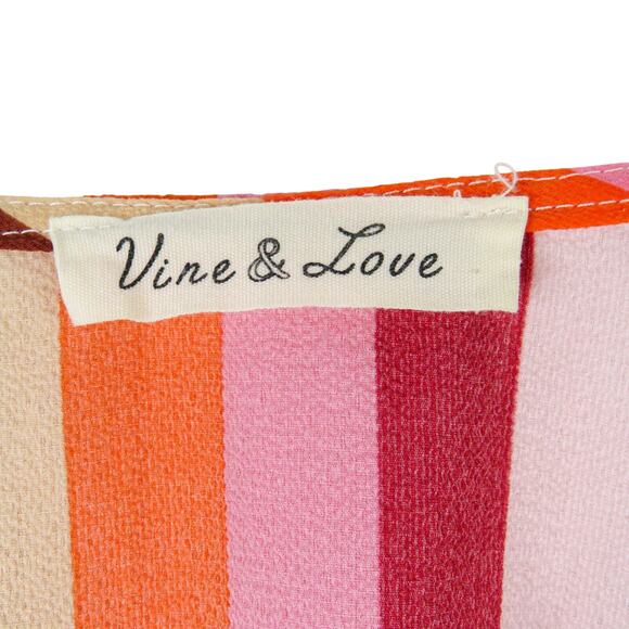 Lulu's Vine & Love Multicolor Rainbow Striped Front Tie Short Sleeve Top Small - Picture 4 of 5